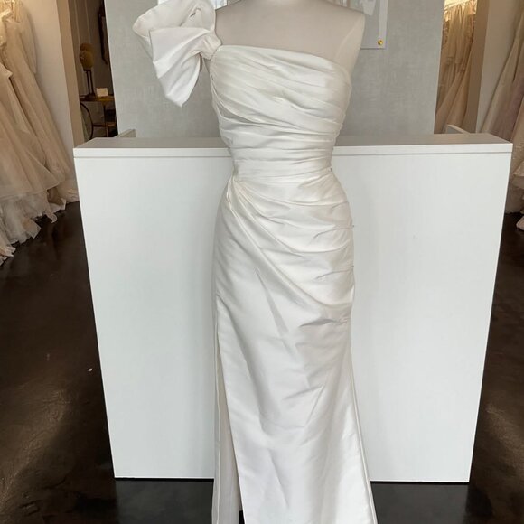 Jenny Yoo Isla Gown with Overskirt Size 10 NEW Taffeta - Picture 12 of 16